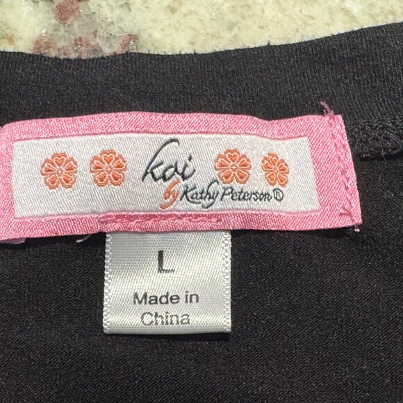 KOI "Tessa Stars" Underscub Longsleeved T Shirt, Black with Stars, Size LARGE - Picture 4 of 5